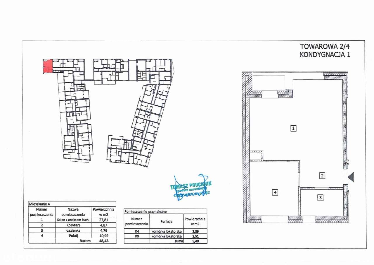 2-pokojowe mieszkanie 48m2 Bez Pośredników - Pełny obrazek: 2/7