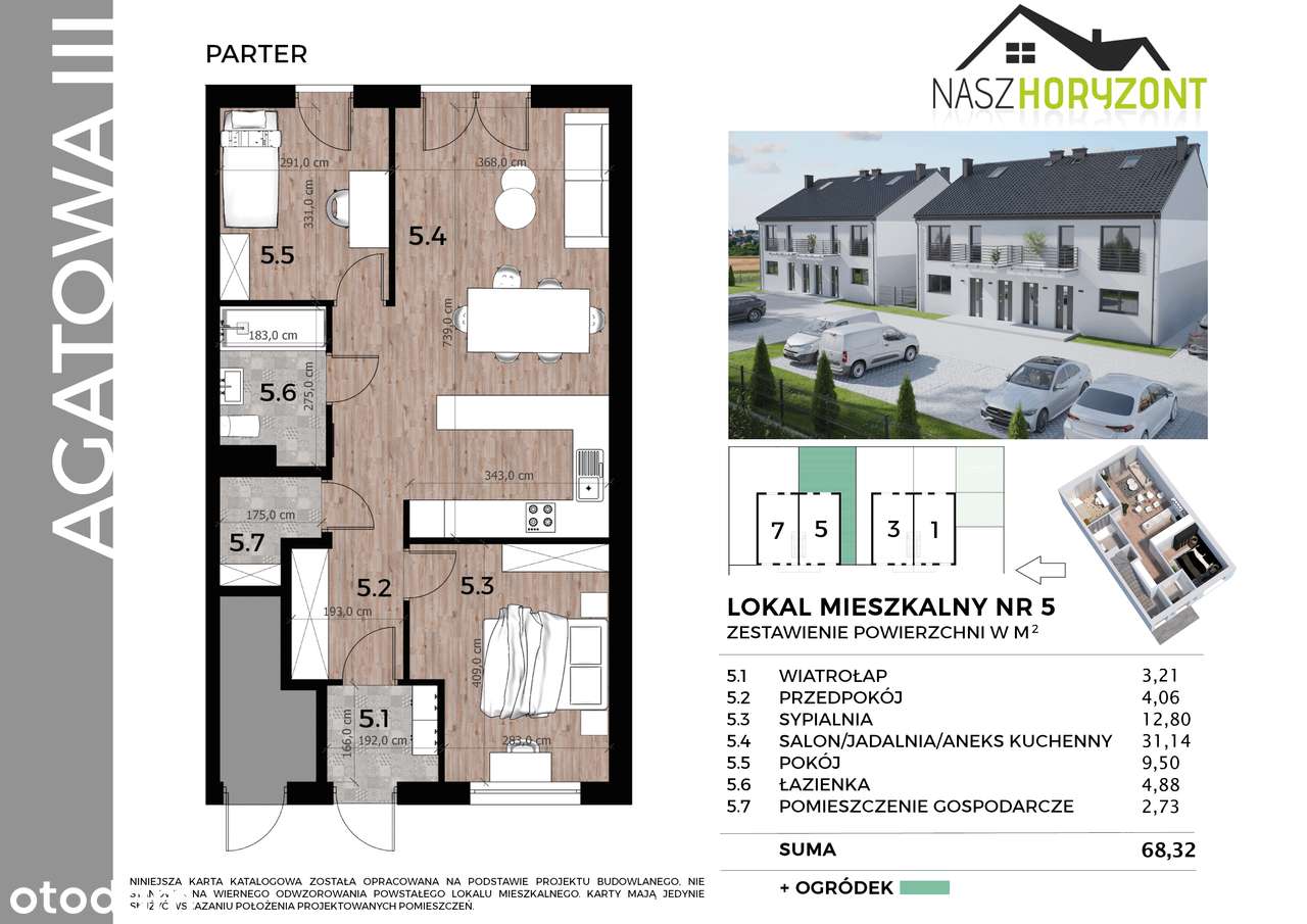 Mieszkanie 3-4 pokoje / ogródek / balkon + strych - Oleśnica Rataje - Pełny obrazek: 5/5