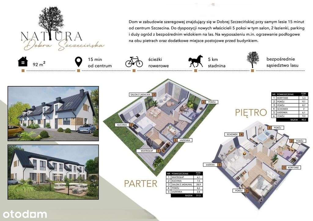 dom bliźniaczy w zabudowie szeregowej Dobra - Pełny obrazek: 5/6