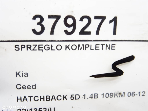 SPRZĘGŁO KOMPLETNE KIA CEE'D liftback (ED) 2006 - 2012 1.4 80 kW [109 KM] benzyna 2006 - 2012 G4FA - 5