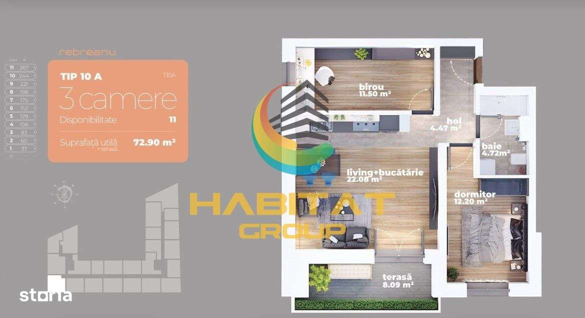 Aparatament 3 camere - zona 1 Decembrie 1918 - Imagine principală: 4/11