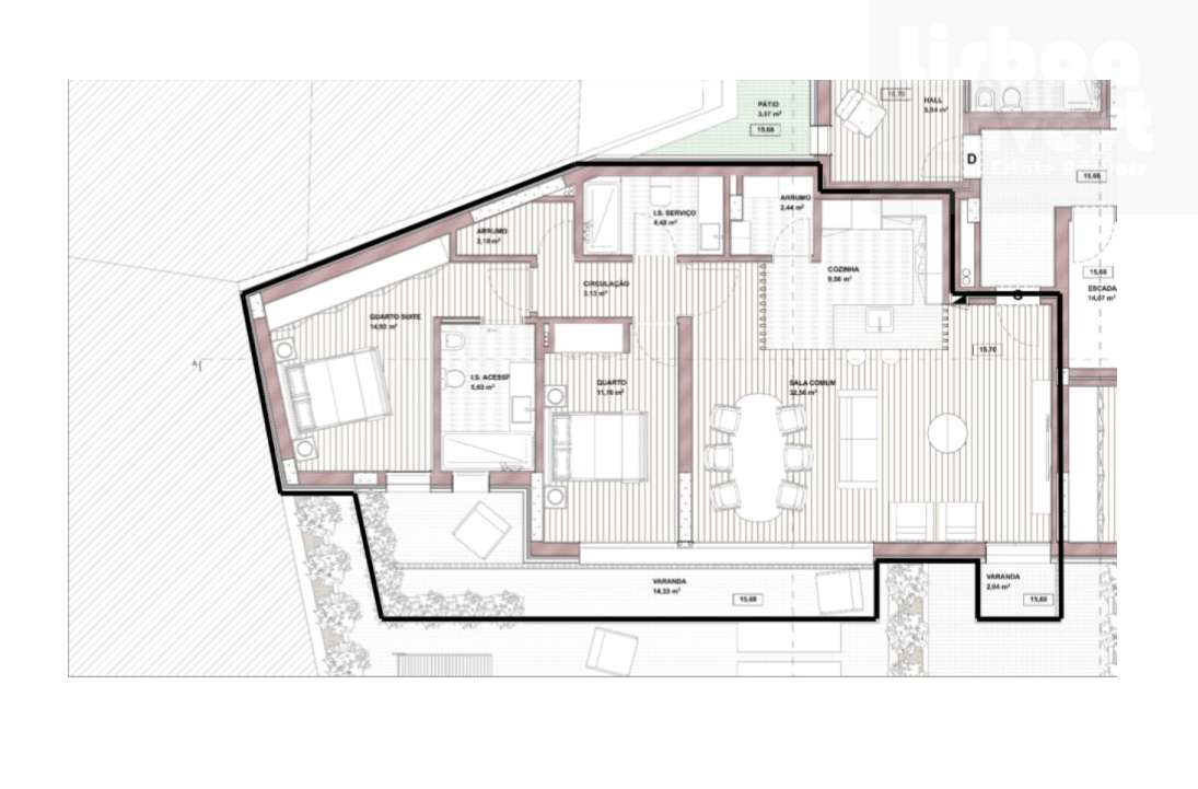 Apartamento T2 com vista Jardim no coração de Aveiro-27