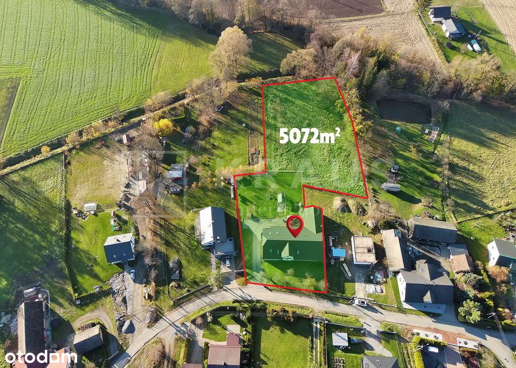 Kozakowice Górne k/Ustronia-5000 m² ziemi z domem-1