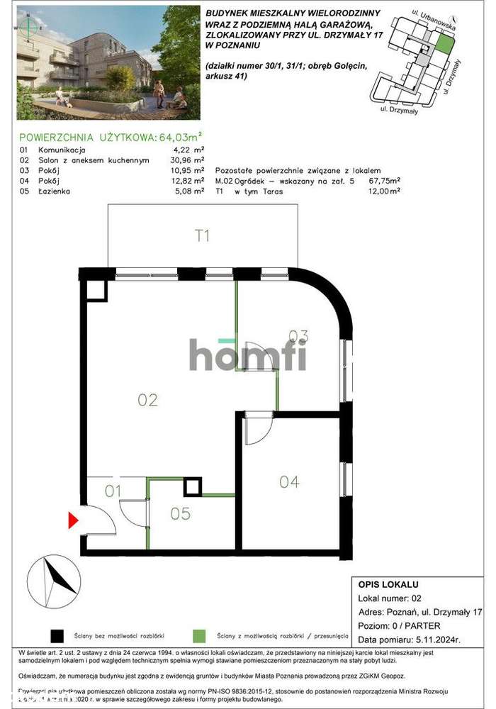 Mieszkanie Trzypokojowe Z Ogródkiem - Sołacz Delux - Pełny obrazek: 2/13