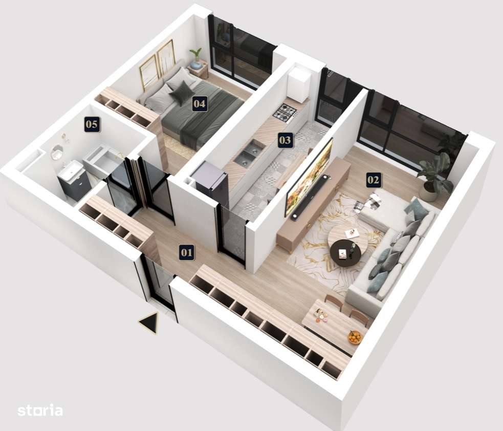 2 camere bucătărie închisă | Militari–Chiajna | Parc privat 6.000 mp — fotografia 3