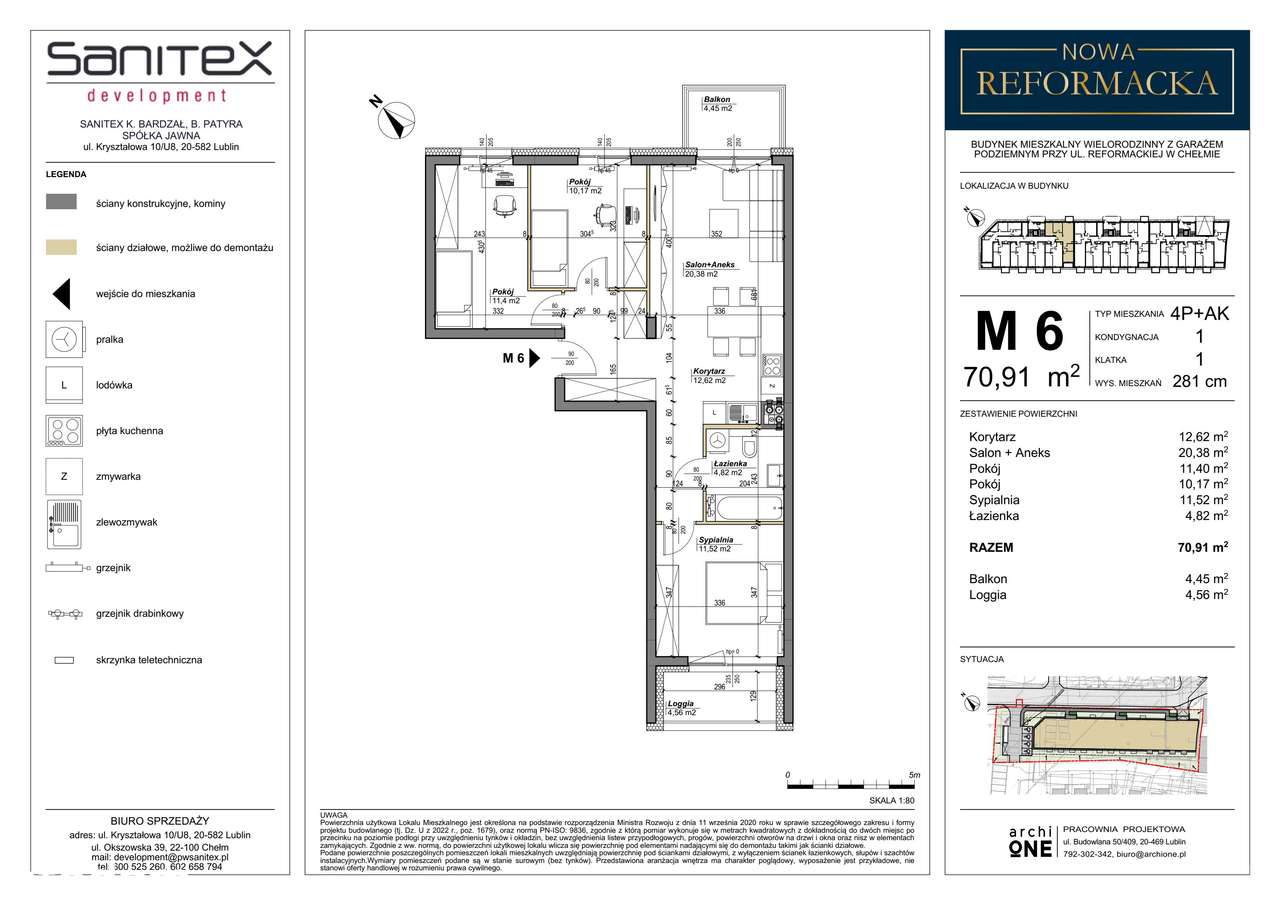 Nowa Reformacka | mieszkanie 4-pok. | M6 - Pełny obrazek: 2/4