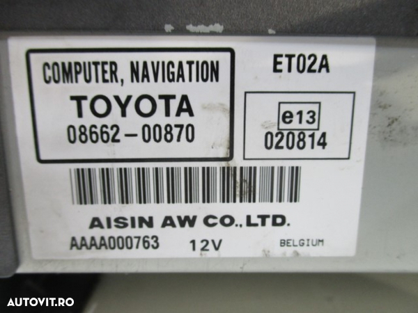 Unitate navigatie Toyota Avensis An 2003-2009 cod 08662-00870 - 3