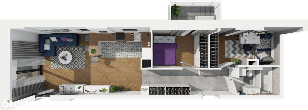 Miejsce w hali GRATIS > 3 pokoje > 2 Balkony > KLUCZE styczeń !-3