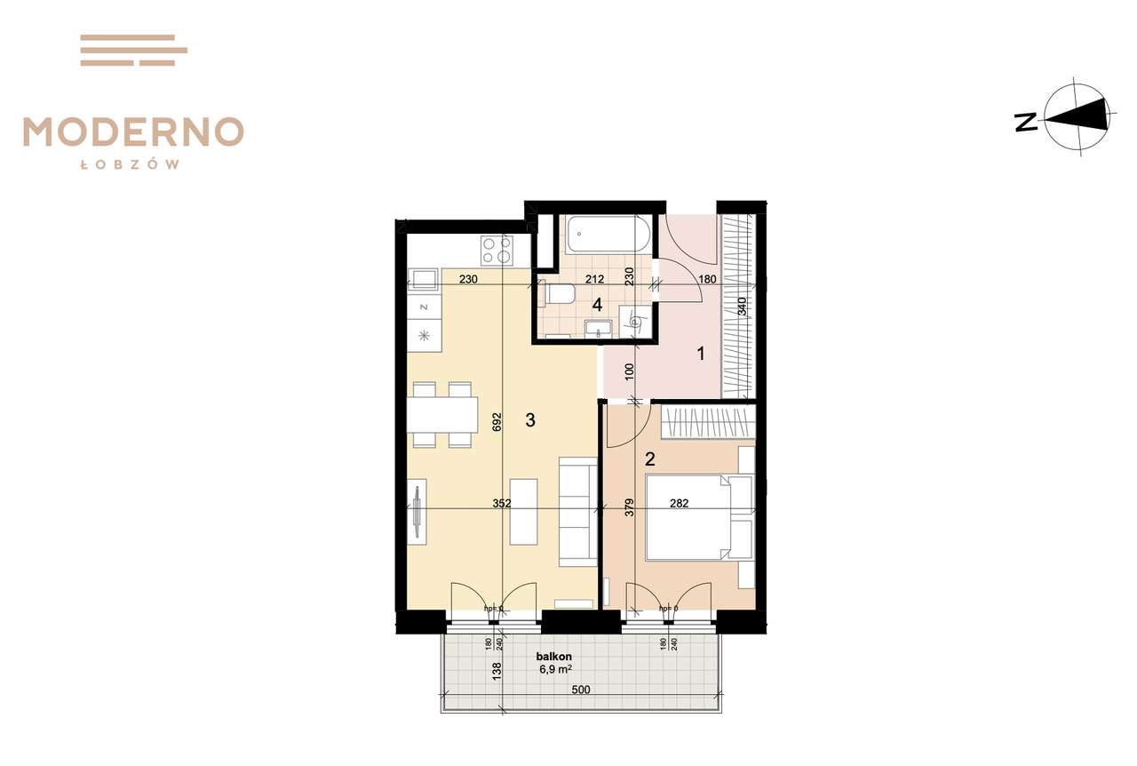 Nowe 2 pok. mieszkanie, balkon, POD KLUCZ - okolice ul.Wrocławskiej-18