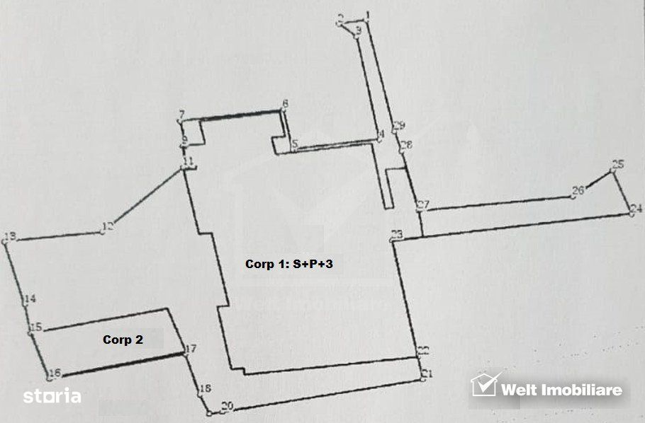 Cladire D+P+3, 1750 mp utili, teren de 880 mp in Grigorescu, zona buna