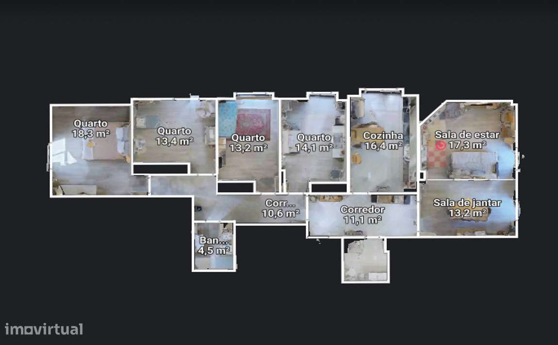 T4 com 184 m², garagem,  varandas e espaço para toda a família-34