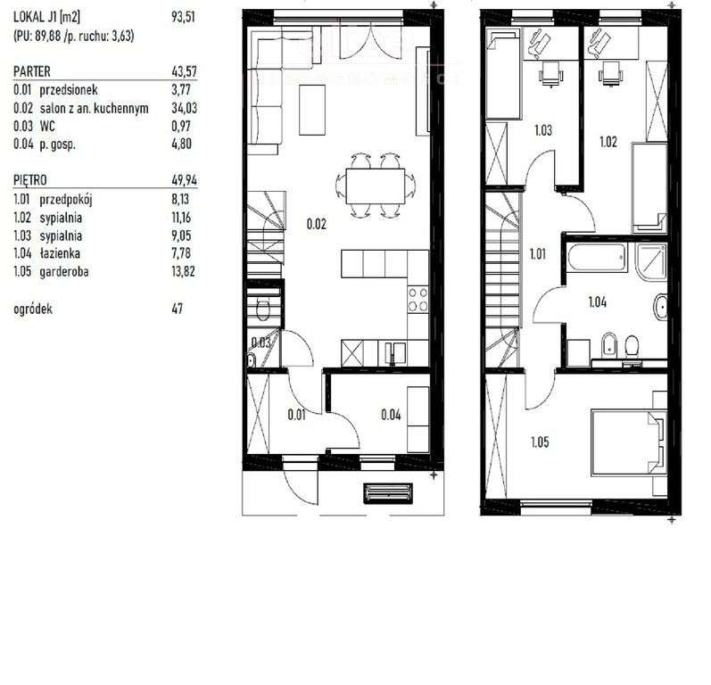 Nowy dom bliźniak Osów 4 pokojowy-2