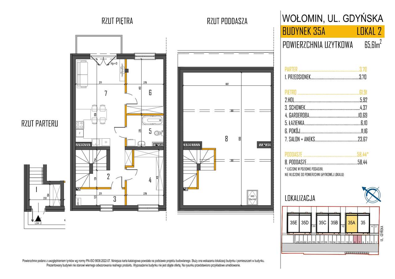Wołomin, ul. Gdyńska, 66m2 + 58m2 GRATIS, OSTATNIE!!!-3