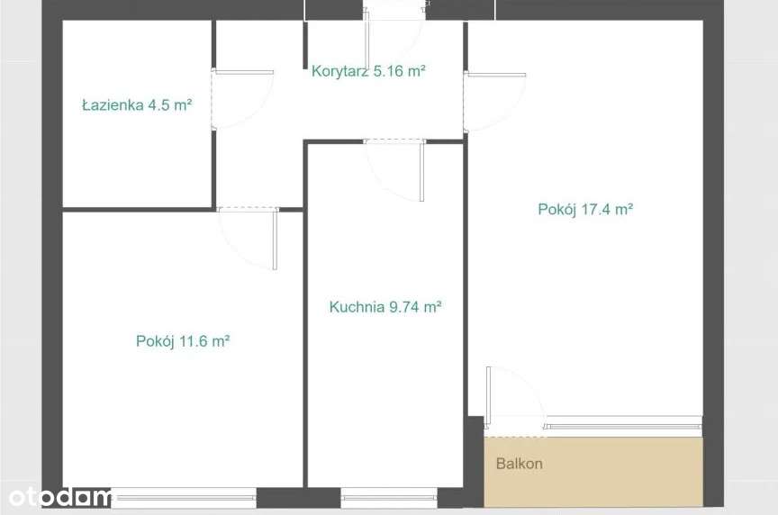 2 pokoje os.Lecha super lokalizacja 1 piętro-19