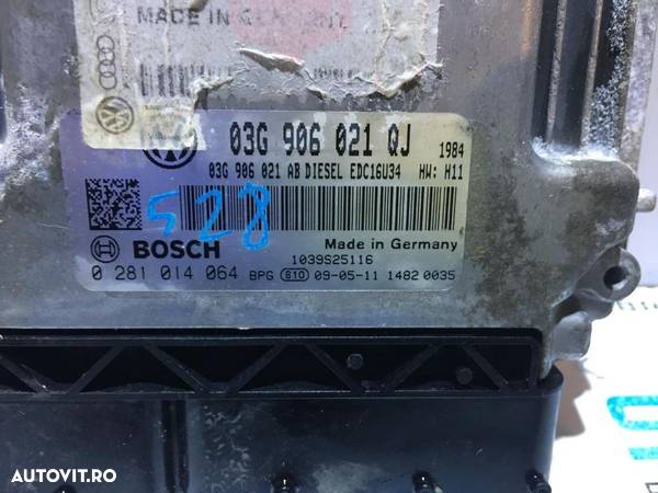 Calculator Motor ECU Skoda Octavia 2 1.9TDI BLS 2004 - 2013 COD : 03G 906 021 QJ / 03G906021QJ - 2