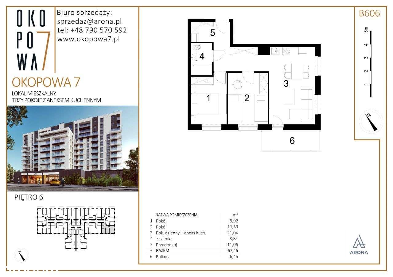 POD KLUCZ - trzy pokoje, południowy- wschód ** - Pełny obrazek: 2/15