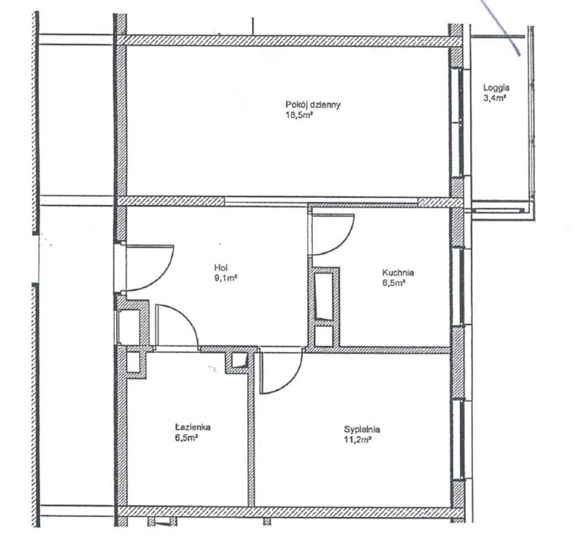 2 pokoje | wysokie piętro | 52 m2 | Bułgarska | Grunwald-19