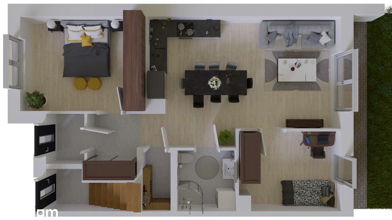 Zamieszkaj z ogrodem pod Ostrowem! || 2 miejsca postojowe w cenie||-9