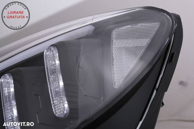 Faruri LED Mercedes C-Class W205 S205 A205 C205 (2014-2018) Negru Semnal Dinamic S- livrare gratuita - 15