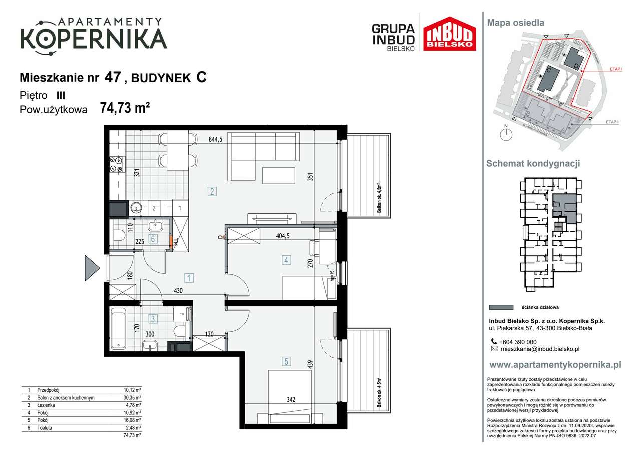 Apartamenty Kopernika | mieszkanie 3-pok. | C_47 - Pełny obrazek: 3/8