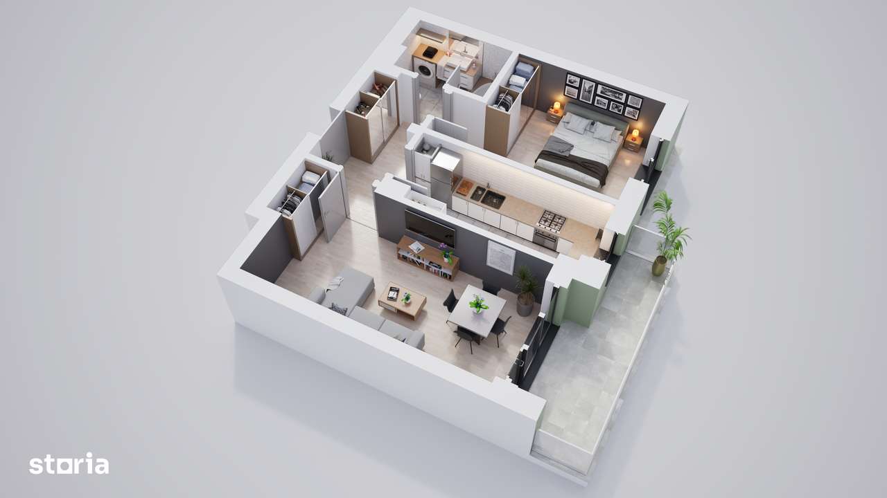 2 camere în bloc nou, construcție noua cu boxe depozitare - Imagine principală: 3/19