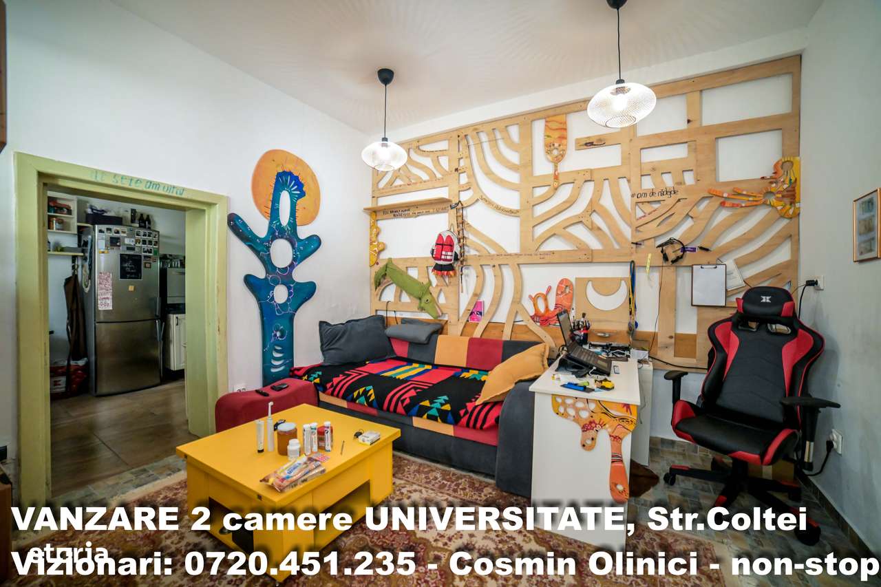 Vanzare 2 camere | Str. Coltei | Parter | 45 mp | Fara risc seismic - Imagine principală: 1/13