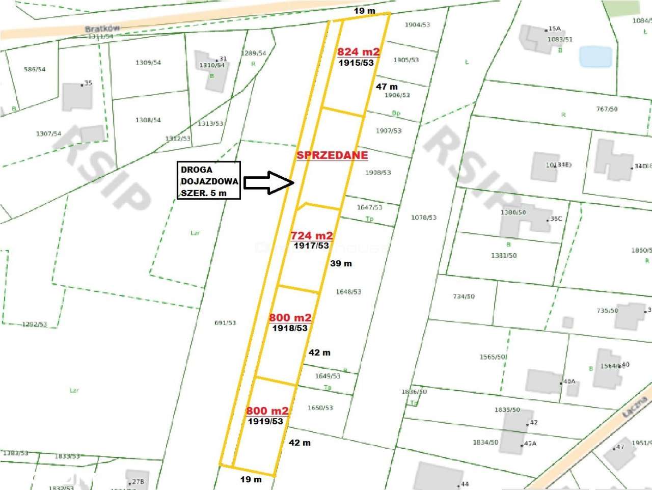 Parcela 800 m² blisko zalewu  Orzepowice - Pełny obrazek: 3/7