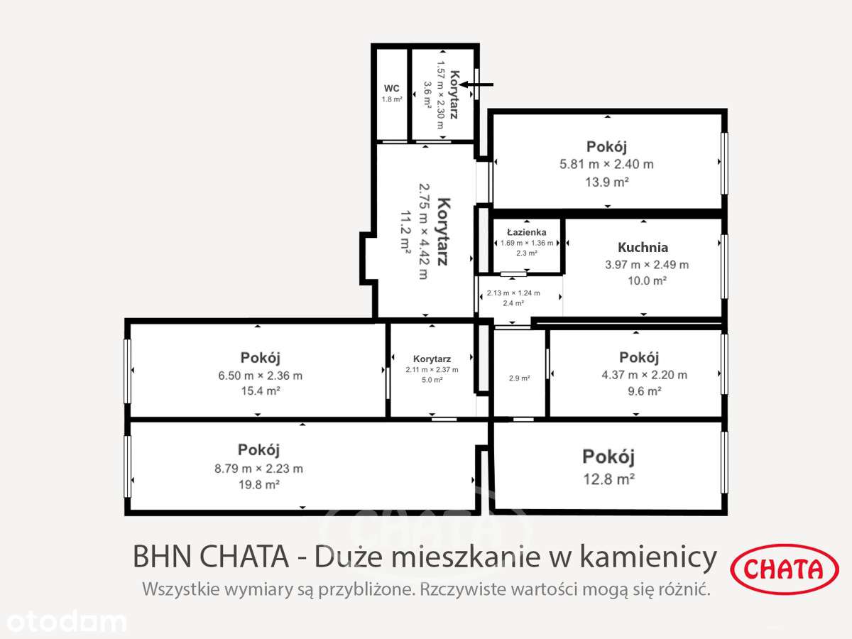 Mieszkanie, 5 pok. – Ponad 100 metrów w kamienicy w centrum