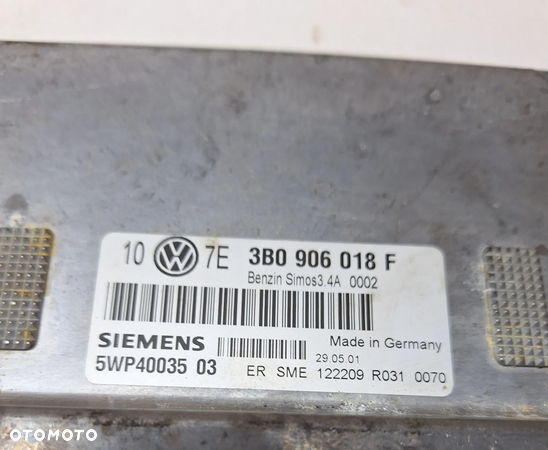 STEROWNIK SILNIKA SIEMENS - 3B0906018F- VOLKSWAGEN PASSAT B5 /FL-1,6 ALZ - 2