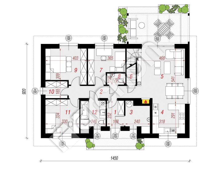 Dom w stanie surowym – Rogów Sobocki, działka 1792 m², media - Pełny obrazek: 4/20