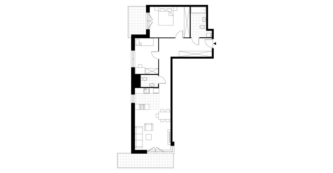 3-pokojowe mieszkanie 72m2 + 2 balkony - Pełny obrazek: 3/8