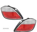 FAROLINS TRASEIROS LED PARA OPEL ASTRAS H 04-09 5P VERMELHO BRANCO - 1