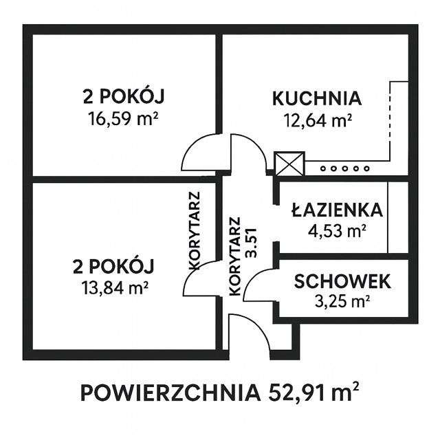 Mieszkanie, 54,55 m², Baranowo gm. Mosina-6