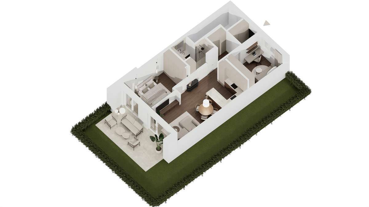 Osiedle przy ul. Bielasa | 3 pokoje z tarasem i ogródkiem | 62,22m2 - Pełny obrazek: 3/13