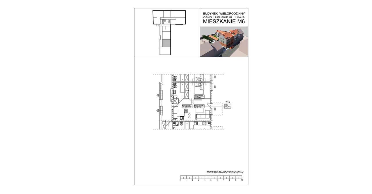Ośno Lubuskie | mieszkanie 2-pok. | M6 - Pełny obrazek: 2/5