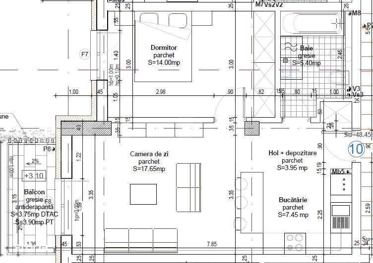 Apartament 49 mp, et 1, incalzire pardoseala, lift, parcare, privelist — fotografia 1