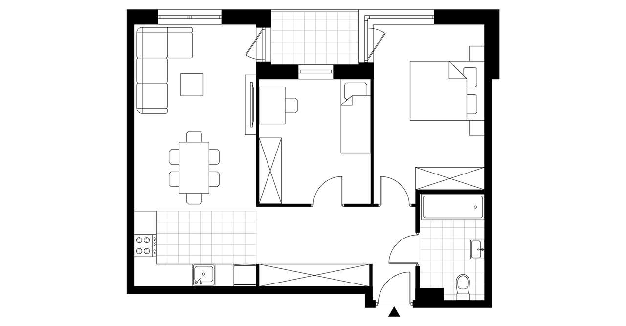 3-pokojowe mieszkanie 63m2 + balkon - Pełny obrazek: 4/9