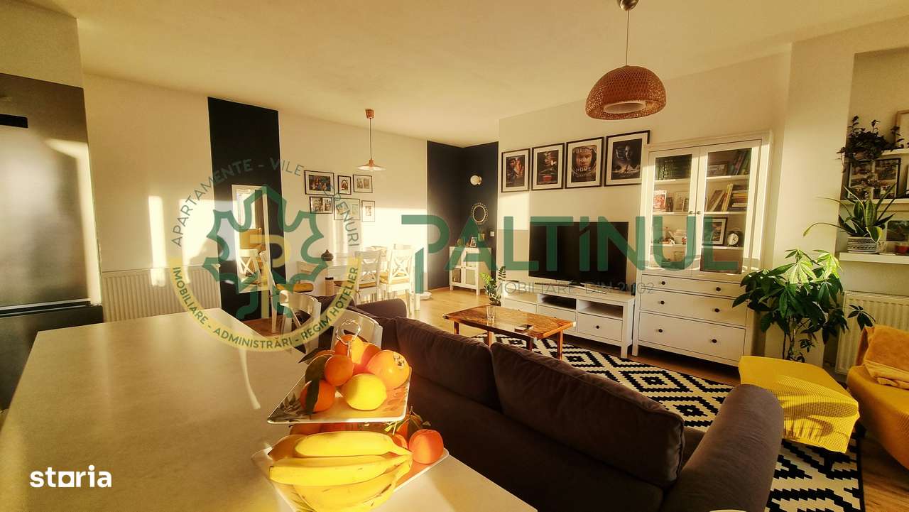 Apartament 3 camere de vânzare – etaj 3, mobilat, terasă cu priveliște-1