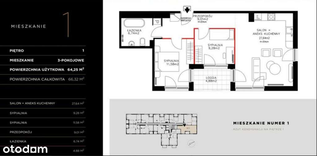 Na sprzedaż 3-pokojowe mieszkanie ul. Kobierzyńska-18