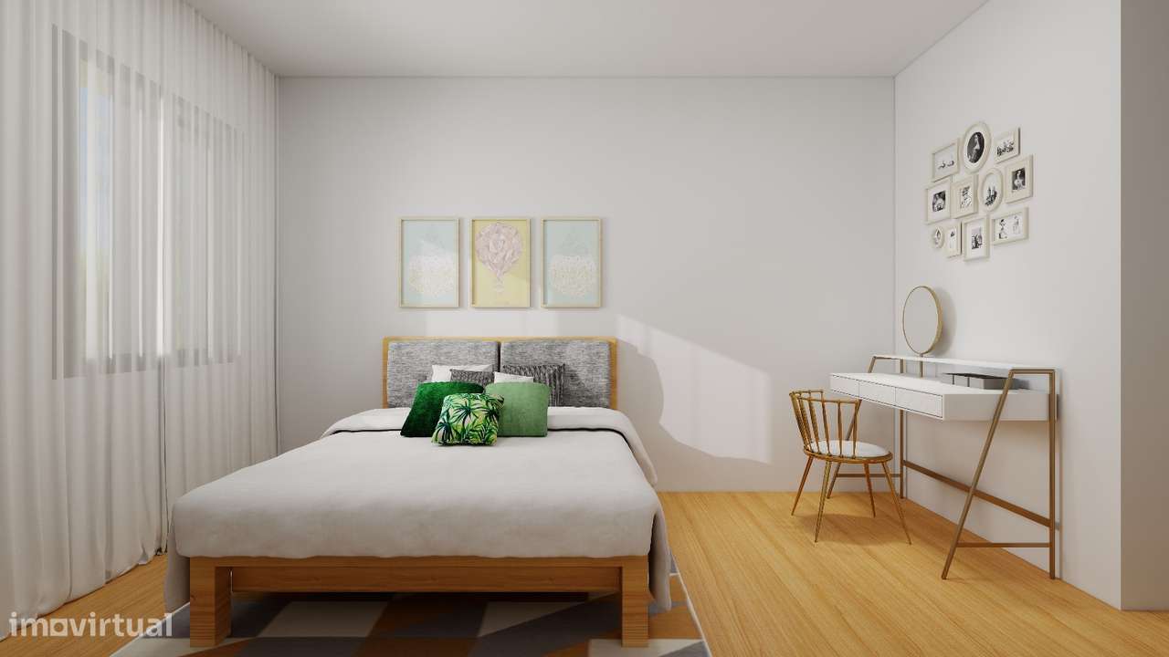 Apartamento T3 com varanda, garagem e ar condicionado-7