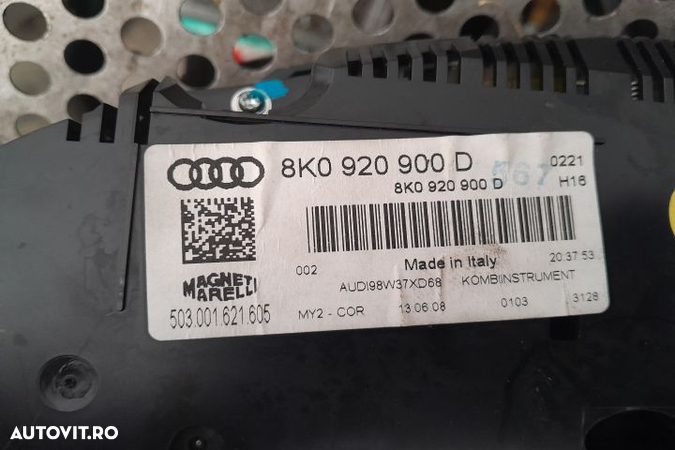 Ceasuri bord 8K0920900D Audi A4 B8/8K  [din 2007 pana  2011] wagon 5-usi 2.0 TDI MT (143 hp) - 1