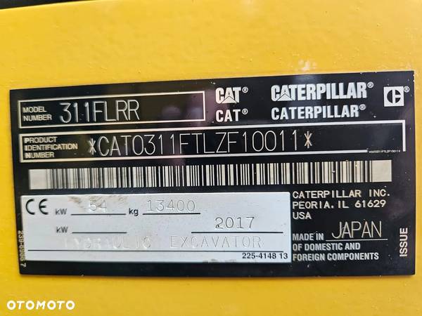 Caterpillar KOPARKA GĄSIENICOWA CAT CATERPILLAR 311F 311 312 308 2017R OilQuick OQ 70/55 - 14