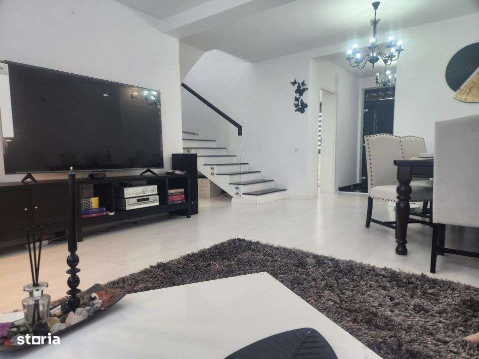 Domnesti, Vila duplex, mobilata si utilata, 4 camere, 135mp, teren 250-0
