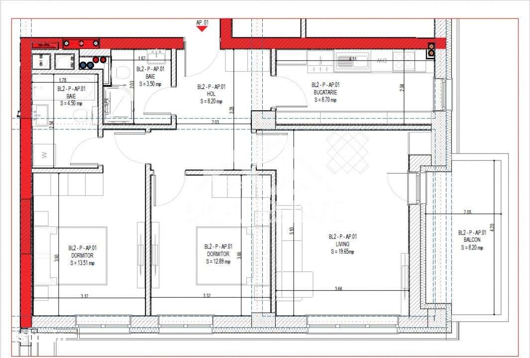 Apartament modern, 3 Camere, Calea Surii Mici - Imagine principală: 3/8