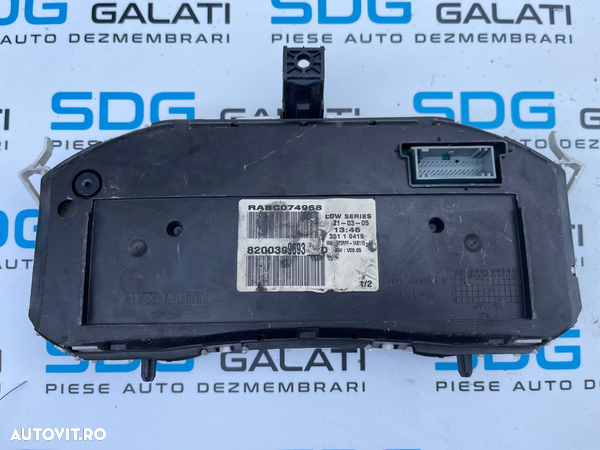 Ceas Ceasuri Cluster Instrumente Bord Renault Megane 2 1.5 1.9 DCI 2002 - 2008 Cod 8200399693D 8200399693 [2866] - 5