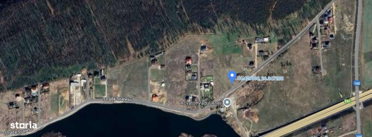 Teren liber cu vedere la lac, utilități și acces rapid A2 – Brănești - Imagine principală: 2/3