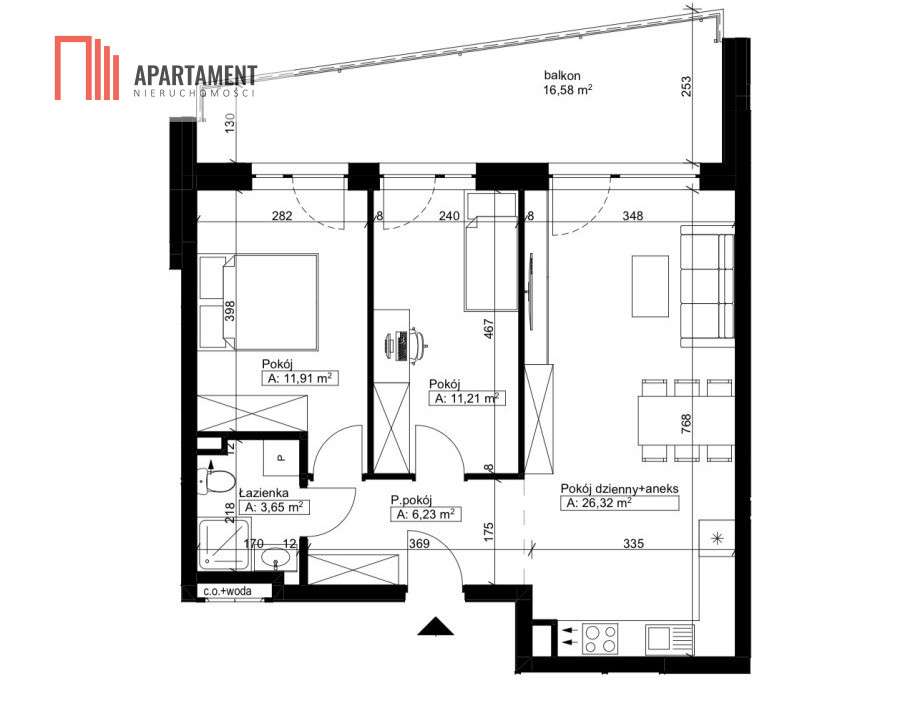 Ekskluzywne mieszkanie w Niemczu z dużym balkonem - Pełny obrazek: 3/5