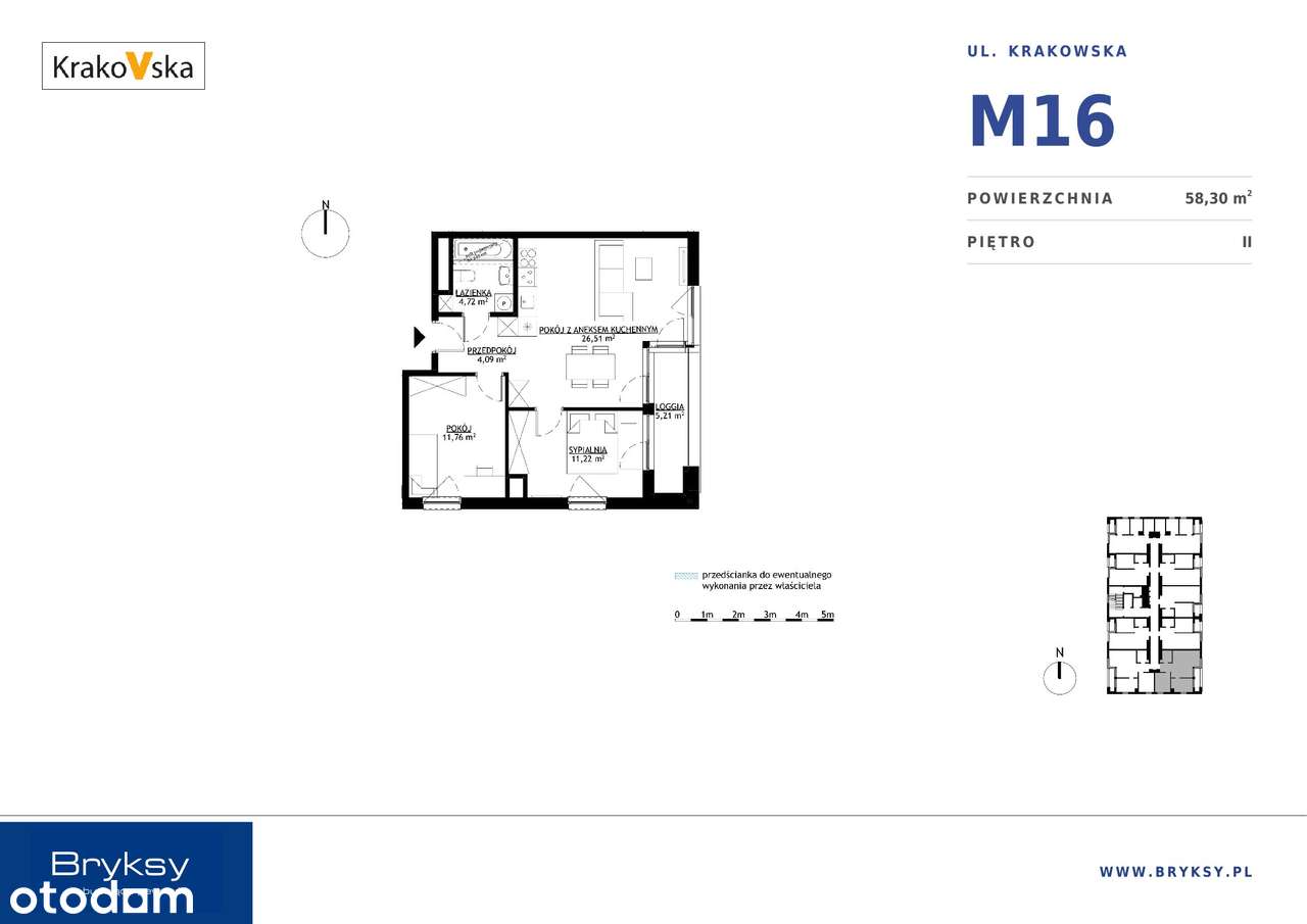 KrakoVska 2 | mieszkanie 3-pok. | M16 - Pełny obrazek: 3/8