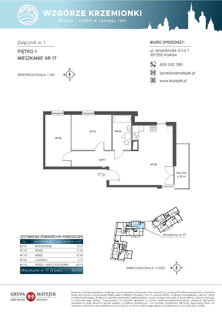 Wzgórze Krzemionki II | mieszkanie 3-pok. | 17 - Pełny obrazek: 5/11