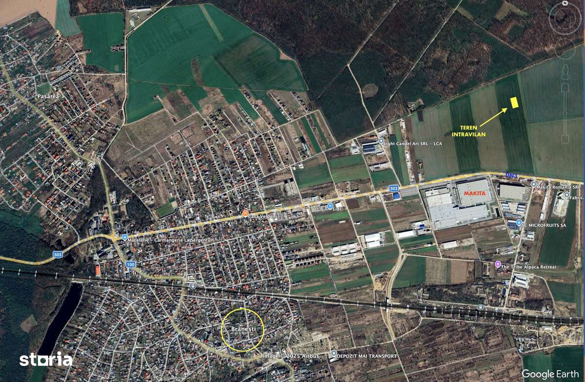 SUPEROCAZIE! 450 mp teren intravilan Branesti, Ilfov-1